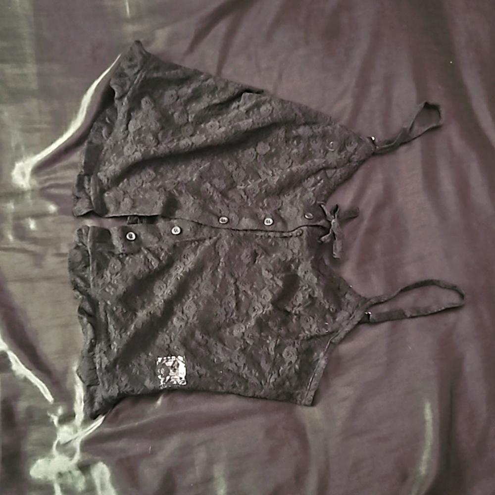 black lace tank top